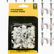 MIGUELÃO FIXA FIO CABO REFORÇADO PREGO 6MM BRANCO 100UNID