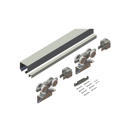 KIT SOBREPOR 2MT COM ROLDANA 4 RODAS 35X35 BRANCO 80KG
