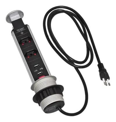 RENNA TORRE DE TOMADA PRATA  2T2USB